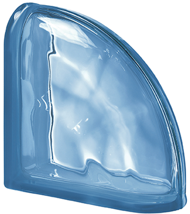 BLUE CURVED TERMINAL WAVY TRANSPARENT