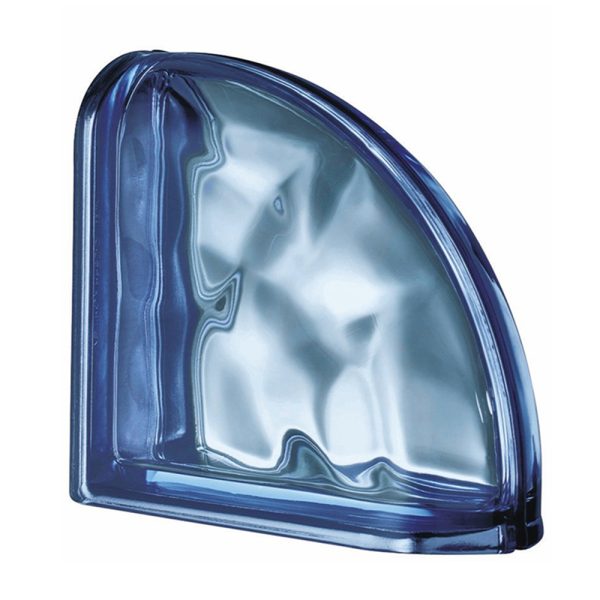 Blue Curved Terminal Wavy Metallised