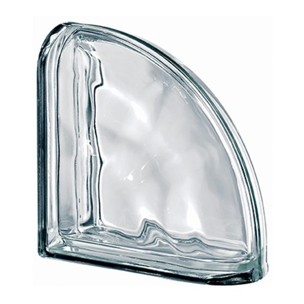 Clear Curved Terminal Wavy Metallised